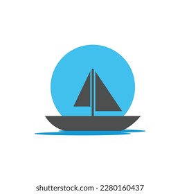 Boat illustration design Free Vector