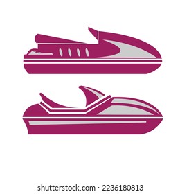 Boat illustration vector flat icon.