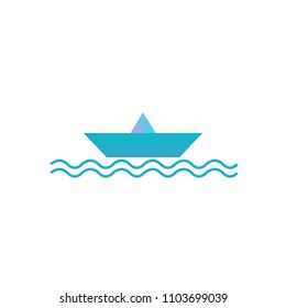 boat ilustration logo concept vector template design icon