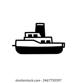 Icono aislado del barco, Ilustración vectorial