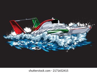 boat isolated on black background for poster, t-shirt print, business element, social media content, blog, sticker, vlog, and card. vector illustration.