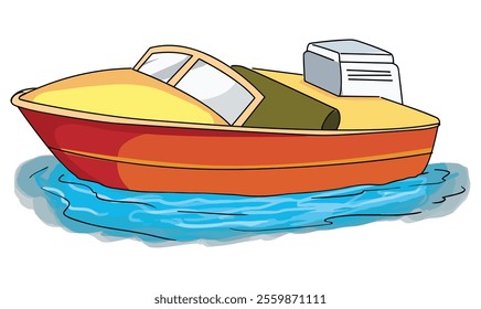 Boat isolated on white background