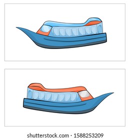 Boat isolated vector illustration graphic design modern style on white background 