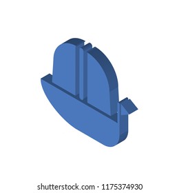 Boat isometric left top view 3D icon