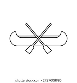 Barco kayak icono simple, Ilustración vectorial sobre fondo blanco