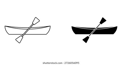 boat kayak Set icon, Vector Design Template. vector illustration. Navigation icon