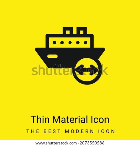Boat Length minimal bright yellow material icon