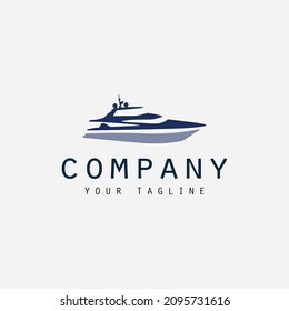 boat line art illustration logo design