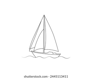 Boat line art illustrationBoat line art illustration , Boat icon design , boat logo design