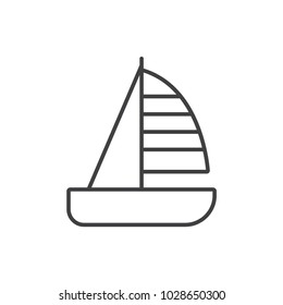 Boat line icon.