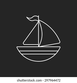 boat line icon