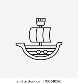 boat line icon