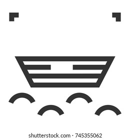Boat line icon