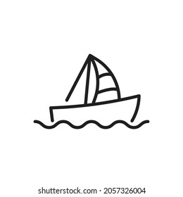 boat line icon. high quality icons suitable for transportation graphic assets, internet, web design, applications, picture books, software, print media, etc. EPS 10 vector icon on a white background.