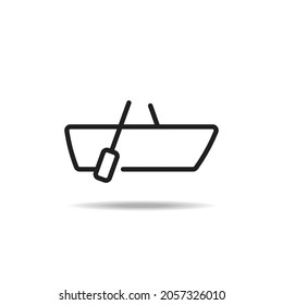 boat line icon. high quality icons suitable for transportation graphic assets, internet, web design, applications, picture books, software, print media, etc. EPS 10 vector icon on a white background.