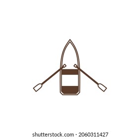boat line icon. logo or emblem isolated on white background