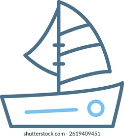 Boat Line Two Colour Icon