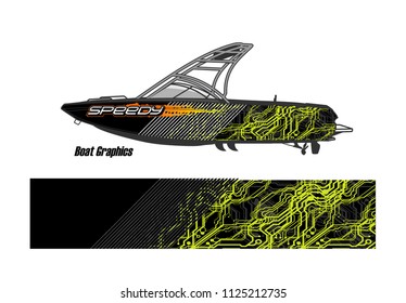 Boat Livery Graphic Vector Abstract Racing Stock Vector (Royalty Free ...