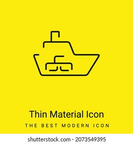 Boat Logistics Transport With Boxes Inside minimal bright yellow material icon