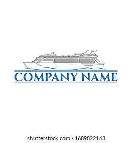 logotipo del barco. logotipo genial, sencillo, muy fácil de usar e imprimir