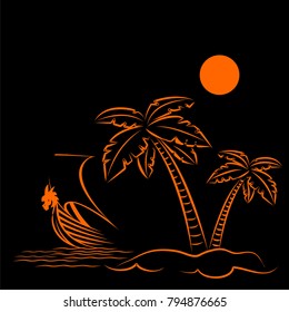 boat logo design
