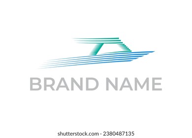 Boat logo design, abstract boat logo, monoline boat design, yacht logo design, yacht design