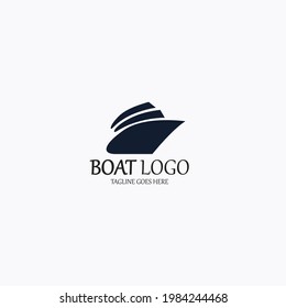 Boat logo design concept. Vector illustration