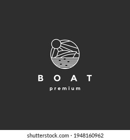 Boat Logo Design on black background