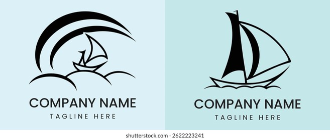 boat logo design. ship logo design. ship vector icon illustration