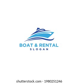 Design des Boat-Logos Vorlage für Vektorgrafik-Branding.