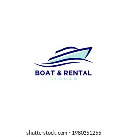 Boat Logo Design Template Vector Graphic Branding.