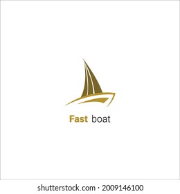 Boat Logo Design Template Vector Graphic Branding Element.