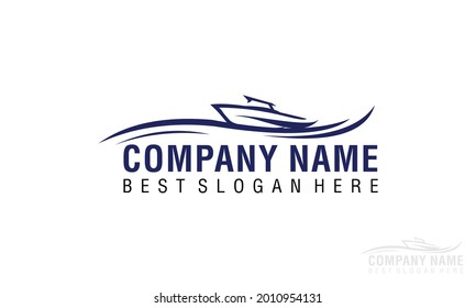 Boat Logo Design Template Vector Graphic Branding Element.