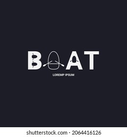 Boat Logo Design Template Vector Graphic Branding Element.
