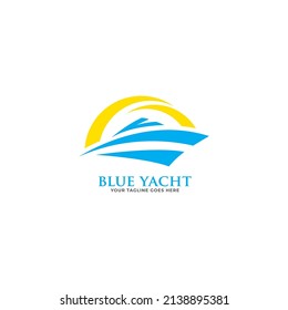 Boat Logo Design Template Vector Graphic Branding Element.