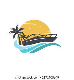 Boat Logo Design Template Vector Graphic Branding Element
