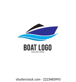 Boat Logo Design Template Vector Graphic Branding Element.