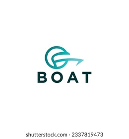 Boat Logo Design Template Vector Graphic Branding Element.

