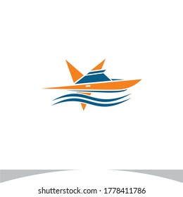 Boat Logo Design Vector Illustration