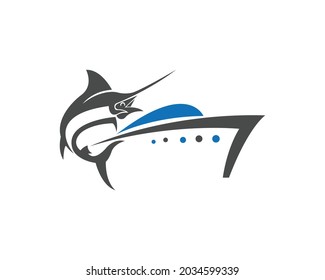 Boat Logo Design vector illustration.