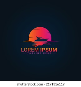Boat logo design, vector illustration