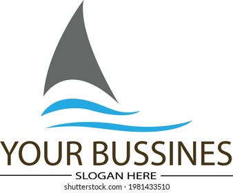 Boat logo design vector stock