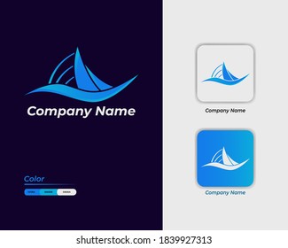 Boat Logo Design Vector Tempale. Brand Identity for Boating Business.
