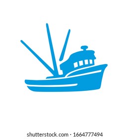 diseño del logotipo del barco plantilla vectorial