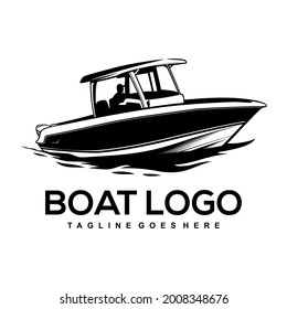 boat logo design Logo Vector Template, Design element for logo, poster, card, banner, emblem, t shirt. Vector illustration