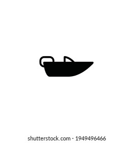 boat logo icon design with black colour