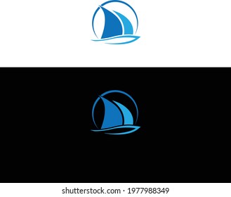 boat logo icon design template.
