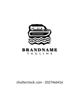 diseño de icono de logotipo de barco plantilla de vector retro moderno
