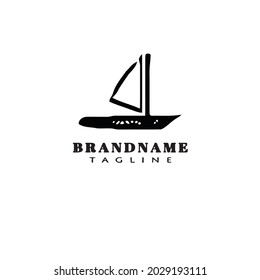 boat logo icon design template modern vector retro
