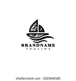 boat logo icon template modern vector illustration